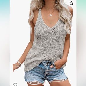 Knit racer back tank-small